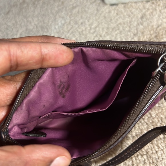 Coach Zip Wristlet Wallet Satin - Picture 4 of 5